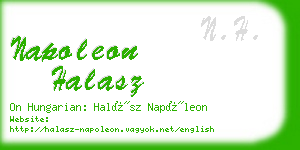 napoleon halasz business card